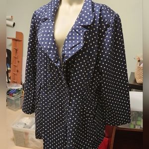 Modcloth polka dot plus size pea coat never worn